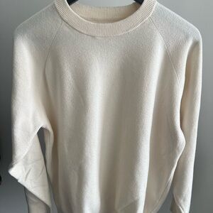 Muji Cream Crewneck Sweater -men’s Comfortable Pullover